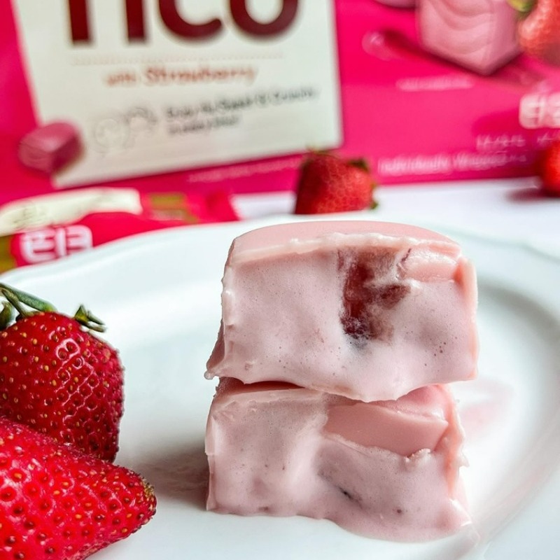 韓國樂天TICO【一口冰芯雪糕】酸甜草莓團購推薦